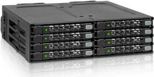 ICY DOCK 8 x 2.5 SAS/SATA HDD/SSD Moblie Rack Enclosure for 5.25" Bay (2 x Mini-SAS HD) | ToughArmor MB998IP-B