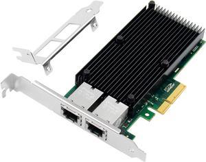 10G Network Card with Intel X550 Chip, 10GB PCI-E NIC Compare to Intel X550-T2, Dual RJ45 Port PCI Express X4 Ethernet Adapter Support Windows/Windows Server/Linux/Freebsd/VMware ESXi