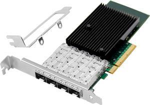 10G Network Card with Intel XL710-BM1 Chip, 10GB PCI-E NIC Compare to Intel X710-DA4, Quad SFP+ Port PCI Express X8 Ethernet Adapter Support Windows/Windows Server/Linux/Freebsd/VMware ESXi