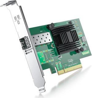 10Gb PCI-E Network Card NIC Compatible for Intel X520-DA1(Intel E10G42BTDA), with Intel 82599EN Controller, Single SFP+ Port, 10G PCI Express LAN Adapter Support Windows Server/Windows, Linux, Vmware
