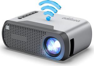 Mini Projector with WiFi, Portable Projector for Home Theater, 1080P Supported Movie Projector for Outdoor Use, Compatible with iPhone, Android Phone, Laptop, USB, TV Stick