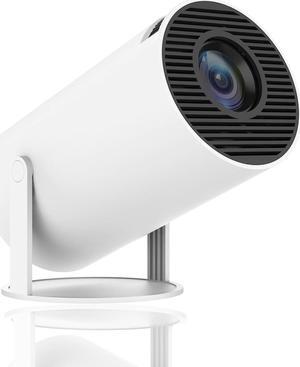 40''-130'' Smart Mini Projector 4K 5G WIFI, Big Screen Experience with Premium 360 Sound, 5.0 Bluetooth Movie Projector Compatible With Android/iOS/Windows/TV Stick/HDMI/USB/Audio 3.5 white
