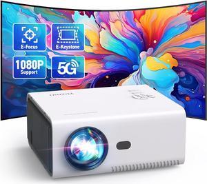 Electric FocusMini Projector with WiFi and Bluetooth, 2024 Upgrade Full HD1080P Portable Outdoor Projector with ZOOM for Movie Nights/Sports/Party Support Phone/Laptop/TV Stick/HDMI/USB