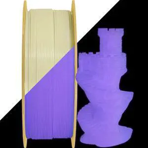 Glow in Dark Purple PLA, Glowing in Dark Purple 3D Printing Filament, 1KG 1.75mm 3D Printer Glow Purple PLA