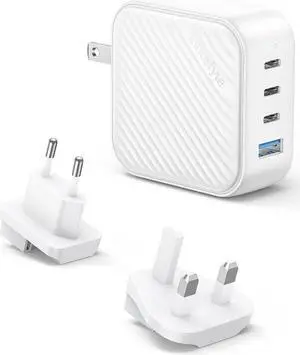 100W USB C Charger 4 Port GaN Foldable Compact Phone Fast Charging Wall Charger Block Power Adapter Compatible with MacBook,iPad,iPhone,Galaxy,Laptop,AirPods,Apple Watch and More
