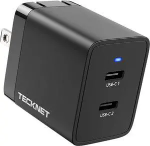 USB C Charger, 47W GaN Charger PD3.0 Fast Charger Block, Foldable Dual USB C Wall Charger Compatible with iPhone 15 Pro Max/15 Plus/15 Pro/15/14/13/12, Samsung S23, iPad Pro, Pixel, Switch