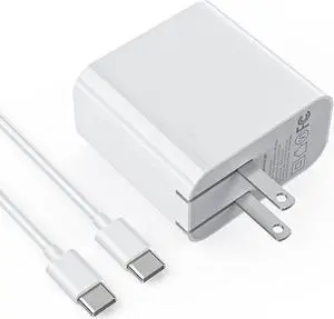 65W GaN USB C Charger, Foldable USB-C PD Fast Wall Charger for Laptops, MacBook Air/Pro, iPad Pro, Tablets, iPhone 15/14/Pro, Galaxy S23/S22, Lenovo, HP, Chromebook, Steam Deck, Switch, PS5