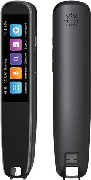 Upgrade Translation Scanning Pen, Text to Speech Device for Dyslexia, Real-time Multifunctional Pen Scanner with LCD Touchscreen, Support 12 Languages Offline Scanning Translation (Black)