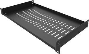 1U Disassembled Vented Cantilever Server Rack Mount Shelf 10"(254mm) Depth for 19-Inch Network/AV Equipment Rack and Cabinet