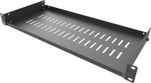 1U Disassembled Vented Cantilever Server Rack Mount Shelf 8"(203mm) Depth for 19-Inch Network/AV Equipment Rack and Cabinet