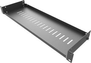 1U Disassembled Vented Cantilever Server Rack Mount Shelf 6"(152mm) Depth for 19-Inch Network/AV Equipment Rack and Cabinet