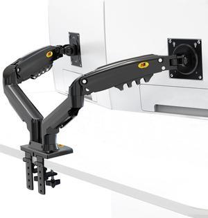 Dual Monitor Desk Mount Stand Full Motion Swivel Computer Monitor Arm for Two Screens 17-27 Inch with 4.4~19.8lbs Load Capacity for Each Display