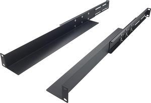 1U Universal 4-Post Rack Mount Server Shelf Rails for Dell Compaq HP IBM APC - 16-33 Inches Adjustable Depth-110 lbs Capacity (16-33" Rails)