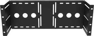 4U Universal VESA LCD Monitor Mounting Bracket for 19 inches Server Rack or Cabinet, Black (MMB)