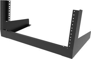 4U Desktop Server Rack 19 inches Open Frame Rack- 2 Post Free-Standing Rack Switch Depth for Patch Panel, Data, AV, IT,Studio or Computer Equipment (JCM-DT4URack)