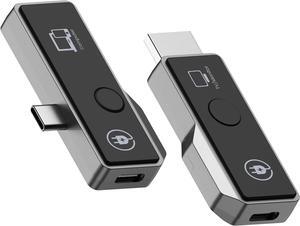 Wireless HDMI Transmitter and Receiver, Support Type-C 3.1 USBC Port Smartphone/Tablet/Laptop, Plug and Play, Portable Wireless HDMI Extender Kit for Streaming Video/Audio to HDTV/Projector/Monitor