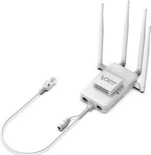 Industrial Gigabit Mini Dual Band Smart WiFi Bridge/Wireless Router/WiFi to Ethernet Adapter 1200Mbps with 1 Cooling Fan, 2 Gigabit LAN Ports, 1 Gigabit RJ45, PoE/DC Power Support