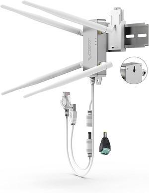 Industrial Mini Dual Band 2.4GHz/5GHz WiFi Bridge/Router/WiFi to Ethernet Adapter/AC1200 WiFi Signal Range Extender 1 RJ45 Male (10/100Mbps) USB/DC Powered for DVR IP Camera AGV