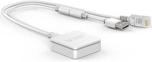 Portable WiFi Router 2.4GHz WiFi Bridge Wireless Repeater WiFi Hotspot to Ethernet WAN/LAN 2 RJ45 Ports(10/100Mbps) DC/USB Powered for Hotel IP Printer Network Devices