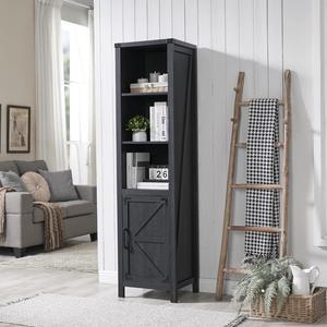 Storage Cabinet with Doors and Shelves-Multi-Purpose Craft Storage Cabinet for Living Room,Home Office,Pantry,Gym,Commercial Storage, Black