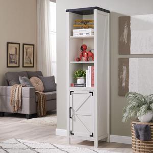 Storage Cabinet with Doors and Shelves-Multi-Purpose Craft Storage Cabinet for Living Room,Home Office,Pantry,Gym,Commercial Storage, White