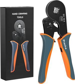 Wire Ferrule Crimping Tool, AWG 28-5 (0.08-16mm²) Square Jaw Wire Crimping Pliers Self-Adjustable Ratchet Ferrule Terminals Crimper for Wire Terminals Cables End-sleeves