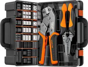 Crimping Tool Connector Set, JST-XH 2.5mm/Dupont 2.54mm/KF2510 2.54mm Connector Set, 26 Styles, 30-20 AWG Ratcheting Crimper for JST Series,KF2510,Molex,AMP EI series
