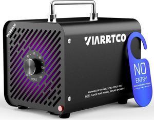 Ozone Machine Generator 30000mg/h - 6000+ Sq. Ft. Ozone Machine Odor Removal for Home and Car with 120min timer All Metallic Black