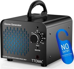 Ozone Generator 58,000mg/h, Commercial Ozone Machine Odor Removal, High Capacity Ozone Machine, Home Ozone Generator for Car, Home, Smoke, Pet, etc (Black)