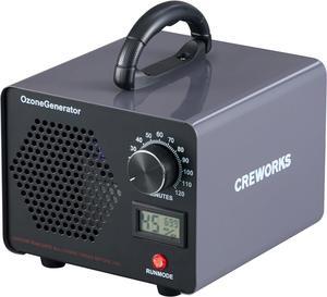 Ozone Generator, 25000 mg/h High Capacity Ozone Machine for Car Home Smoke Pet Odor Removal, Commercial Ozone Odor Eliminator Air Purifier with Timer Display for 3200 sq ft Room, Black
