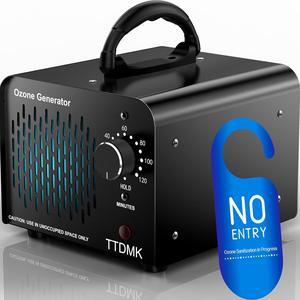 Ozone Generator 15,000mg/h, Commercial Ozone Machine Odor Removal, High Capacity Ozone Machine, Home Ozone Generator for Car, Home, Smoke, Pet, etc (Black)