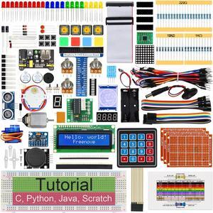 Ultimate Starter Kit for Raspberry Pi 5 4 B 3 B+ 400, 558-Page Detailed Tutorial, Python C Java Scratch Code, 223 Items, 104 Projects
