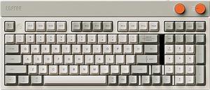 LOFREE Block Wireless Mechanical Keyboard, 98 Keys Rechargeable Hot-swappable Keyboards with 3 Types Connection for Windows, Mac OS/Rero knobs for Volume Control, Mode Shift, eyeable Panels