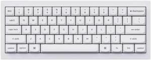 Wired Custom Mechanical Keyboard, QMK/VIA Programmable Macro, Full Aluminum, Hot-Swappable Gateron G Pro Red Switch, 60% Layout Double Gasket Compatible with Mac and Windows - White