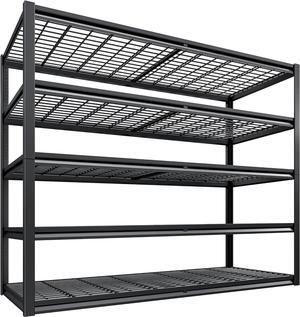 78" H Garage Shelving 3000LBS Heavy Duty Garage Storage Shelves Adjustable 5 Tier Metal Shelving Unit for Storage Rack Storage Shelves Industrial Storage Rack Shelf,55.2" W x 26" D x 78" H