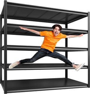 3000LBS Garage Shelving 48.2" W Storage Shelves Heavy Duty Shelving Adjustable 5 Tier Metal Shelves for Storage Commercial Shelving Unit Industrial Utility Shelf 24.2" Dx48.2 Wx 72.2" H