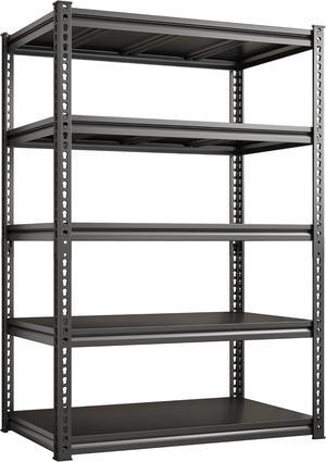 72"H Garage Shelving Load 2000 Lbs Garage Storage Shelves Heavy Duty Shelving 5-Tier Adjustable Garage Shelves Sturdy Metal Shelves for Storage Garage Shelf Industrial Shelving 72"H x36"W x18"D