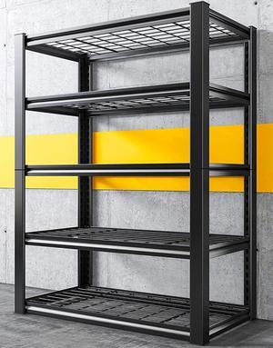 Garage Shelving,2500LBS Storage Shelves Heavy Duty Shelving Adjustable 5-Tier Industrial Metal Shelving Units for Garage, Basement, Pantry,Warehouse, School,Commercial,36" W x 16" D x 72" H