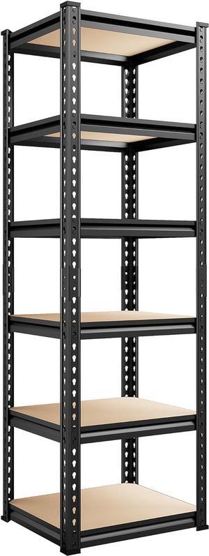 Storage Shelves, 6 Tier Garage Storage Shelving Units Loads 2250LBS, 72H Adjustable Heavy Duty Metal Shelves for Storage Rack for Warehouse Pantry Kitchen Closet,16W X16D X72H