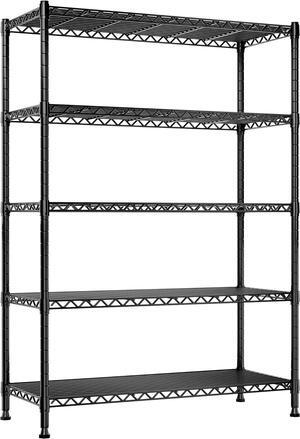5-Shelf Wire Shelving,Storage Shelves Metal Shelves for Storage,71H Adjustable Garage Shelving Heavy Duty Storage Rack Pantry Shelf Kitchen Shelving,71H X35.4W X13.7D