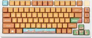Fantasy of Egypt-Pyramids PBT Keycaps Set, Dye Sublimation 146 Keys MDA Profile ANSI/ISO Keycaps Set for Mechanical Gaming Keyboard