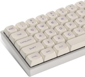 Womier Double Shot PBT keycaps,XDA Profile keycaps 75 Percent,Milky White Keyboard Keycaps,Dye-Sub keycap,Custom Keycaps for Gateron MX Switches Mechanical Keyboard (134keys,only keycap)