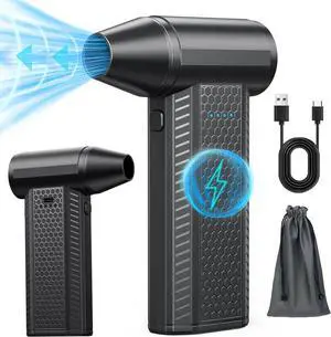 Electric Air Duster - 130000RPM Compressed Air Duster,4 Gear Adjustable Jet Dry Blower can Reusable Can for Computer Keyboard,Outdoors,Car,Home(Black)