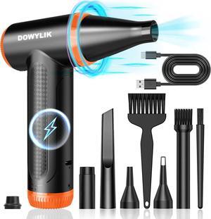 Air Blower Mini Compressed Air Duster, 150000RPM Stepless Speed Electric Air Duster Keyboard Cleaner, Rechargeable Good Replacement Canned Air-PC Computer Duster with Brushless Motor