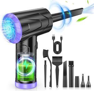Compressed Air Duster Keyboard Cleaner-Cordless Electric Air Duster for Computer PC 110000RPM Canned Air Blower Spray Can Car Duster Cleaning