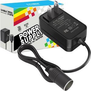 AC to DC Converter 2A Car Cigarette Lighter Socket,  120V to 12V Supply Adapter Transformer for Electric Air Pump, Car Fan and Other Devices Under 24W (1 PACK)