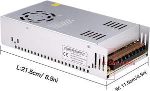 DC 12V 30A Power Supply 360W Universal Regulated Switching AC to DC Converter AC110V/220V (SMPS) Transformer Driver Adapter for LED Strip Light, CCTV Camera Security System, Radio, Computer Project