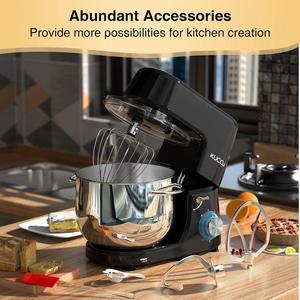 Stand Mixer, 8.5 Qt 660W, 6-Speed Tilt-Head Food Dough Mixer, Electric Kitchen Mixer with Dough Hook, Flat Beater & Wire Whisk, Mixing Bowl (8.5-QT, Black)