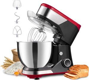 Stand Mixer,8-Speed 600W Tilt-Head Electric Stand Mixer,3-In-1 Kitchen Mixer with Bowl, Dough Hook, Whisk and Beater, Food Mixer for Baking, Cake and Most Home Cooks,Red
