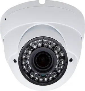 5MP 4MP Dome Super Hybrid Security Camera 4in1 TVI/CVI/AHD/960H CCTV Surveillance Security Camera 2.8-12mm Varifocal Lens Waterproof Day&Night Vision Outdoor/Indoor 98ft IR Camera White